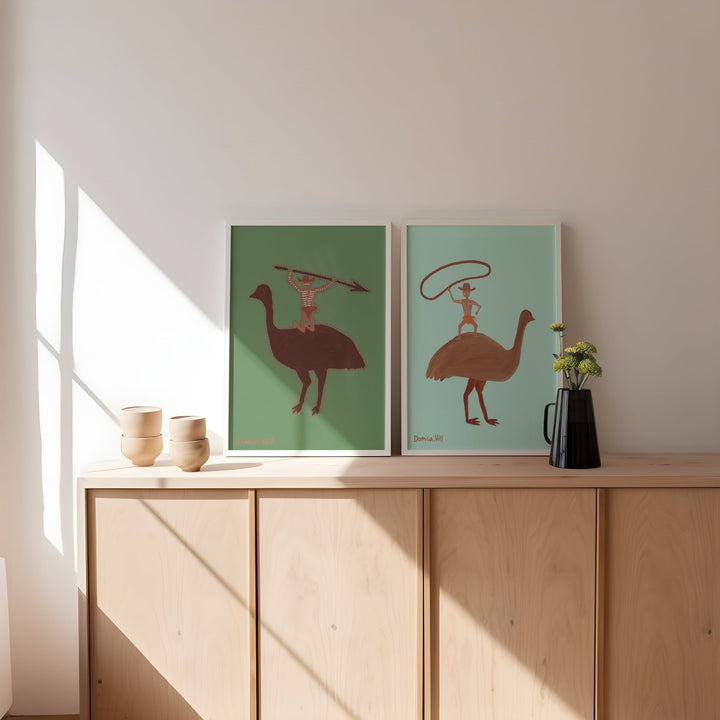 Spear & Rope Set of 2 by Domica Hill Indigenous Wall Art wall - art - picture - poster