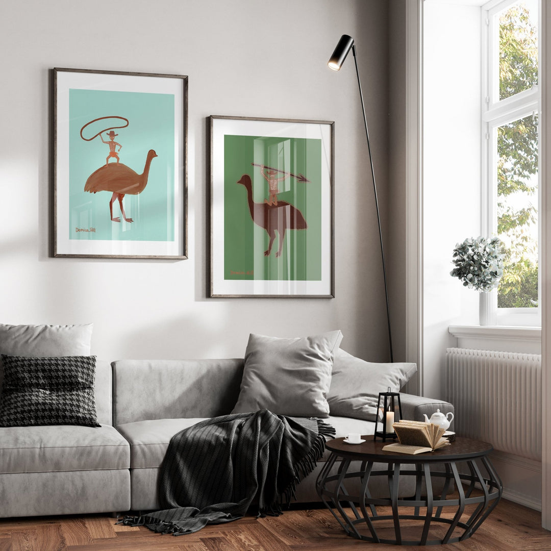 Spear & Rope Set of 2 by Domica Hill Indigenous Wall Art wall - art - picture - poster