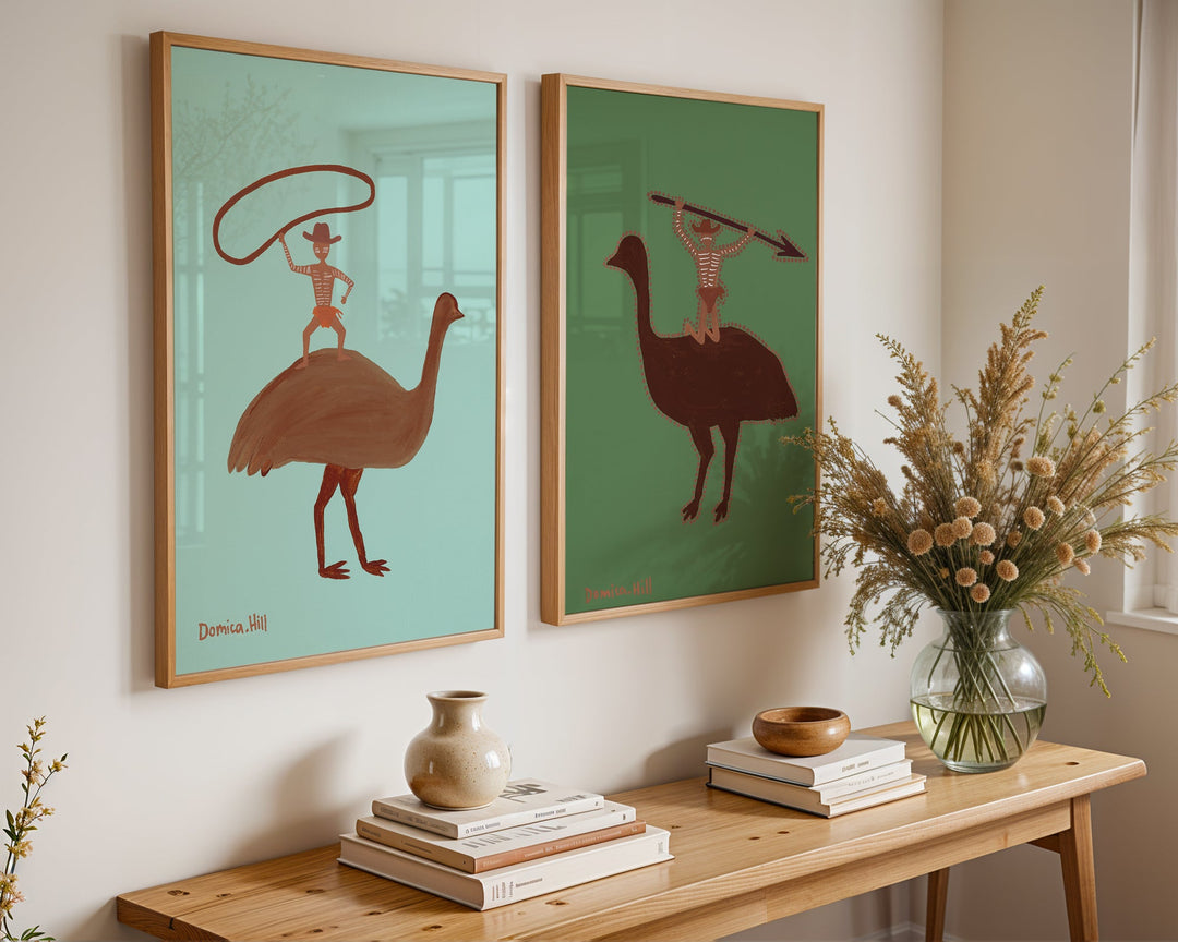 Spear & Rope Set of 2 by Domica Hill Indigenous Wall Art wall - art - picture - poster