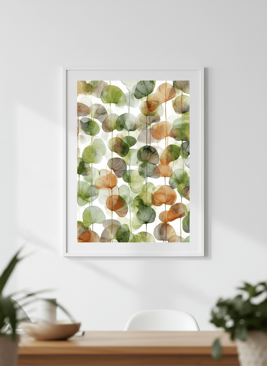 Contemporary wall art featured in a bright modern office workspace
