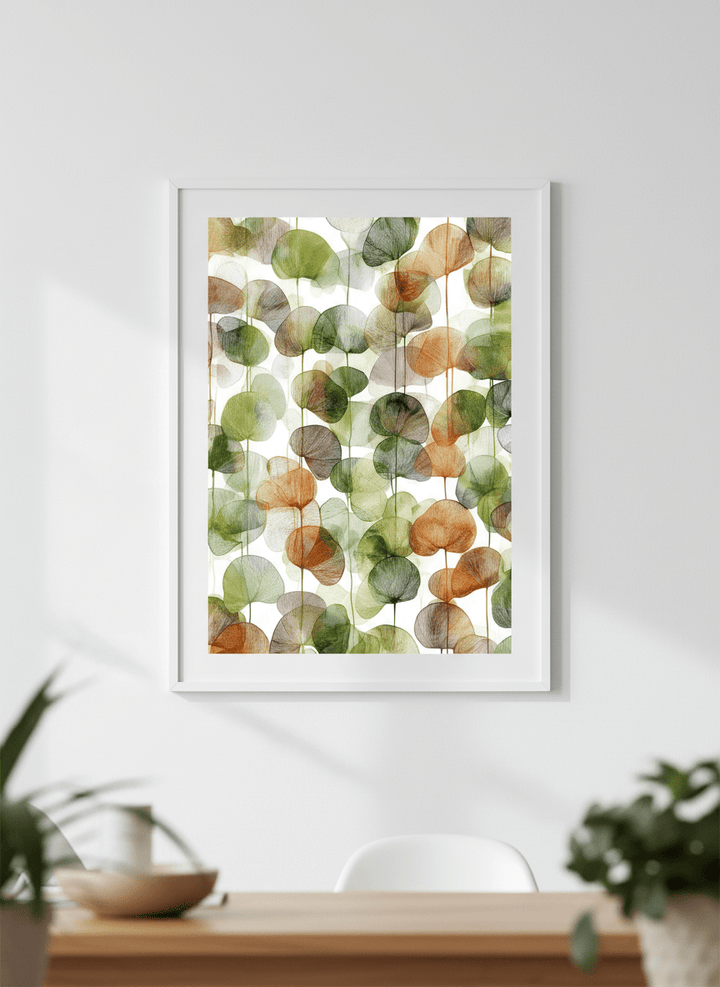 Contemporary wall art featured in a bright modern office workspace