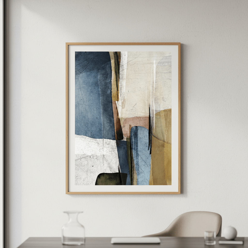 Square Abstract Calm by Deer Muskeeter wall - art - picture - poster