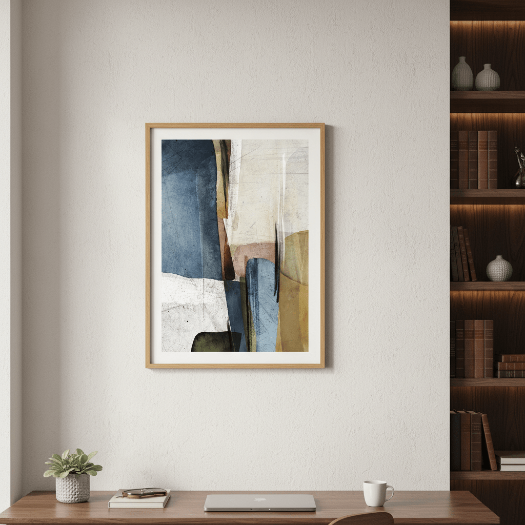 Square Abstract Calm by Deer Muskeeter wall - art - picture - poster