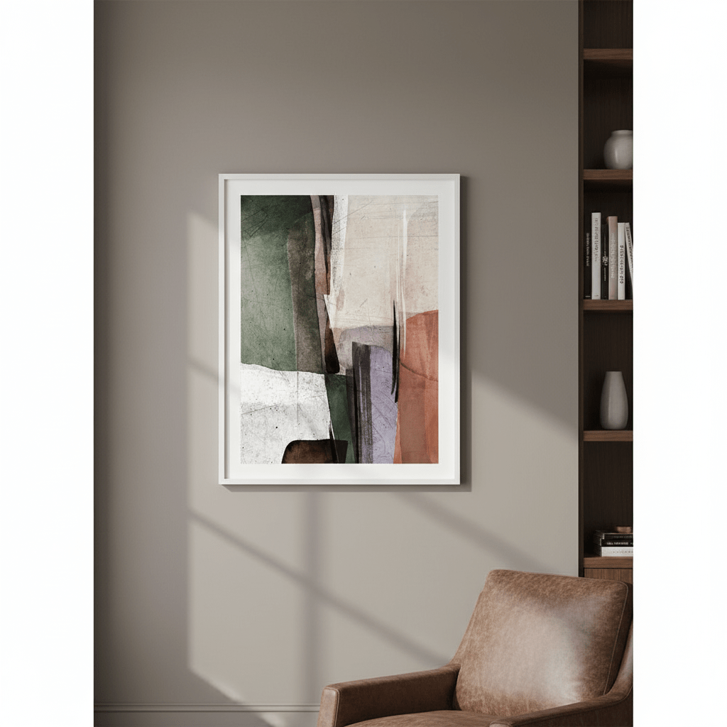 Square Abstract Ember by Deer Muskeeter wall - art - picture - poster