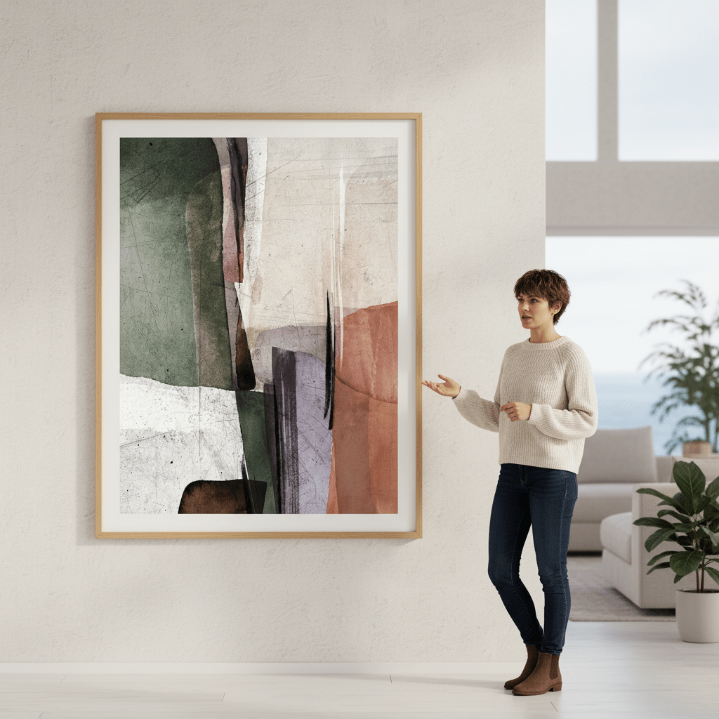 Square Abstract Ember by Deer Muskeeter wall - art - picture - poster