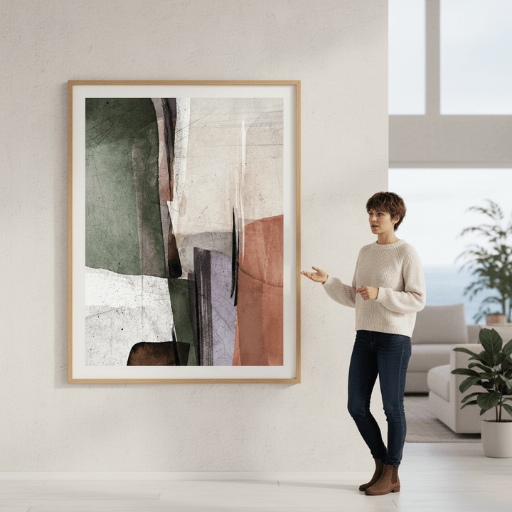 Square Abstract Ember by Deer Muskeeter wall - art - picture - poster