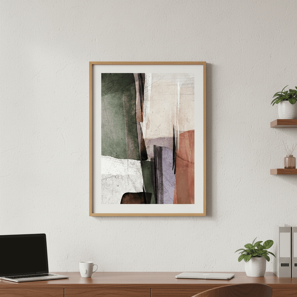 Square Abstract Ember by Deer Muskeeter wall - art - picture - poster