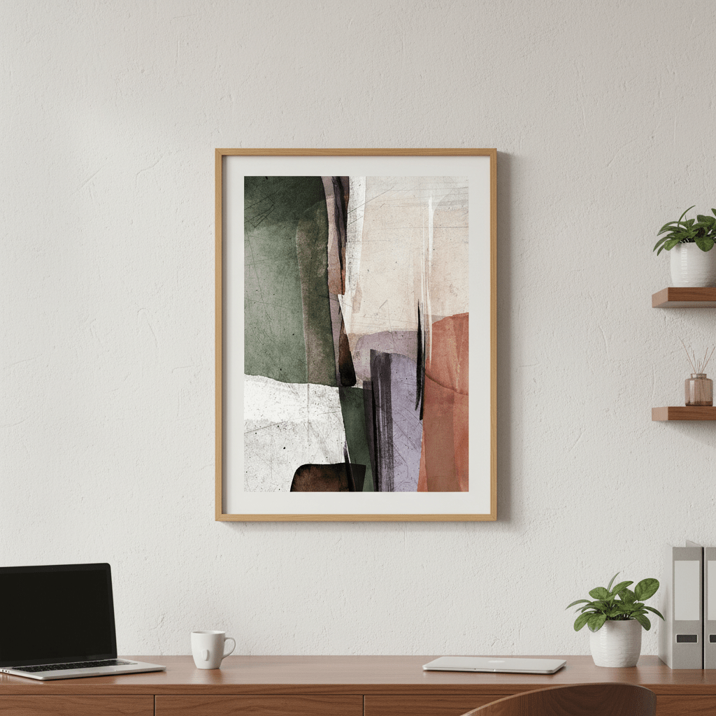 Square Abstract Ember by Deer Muskeeter wall - art - picture - poster