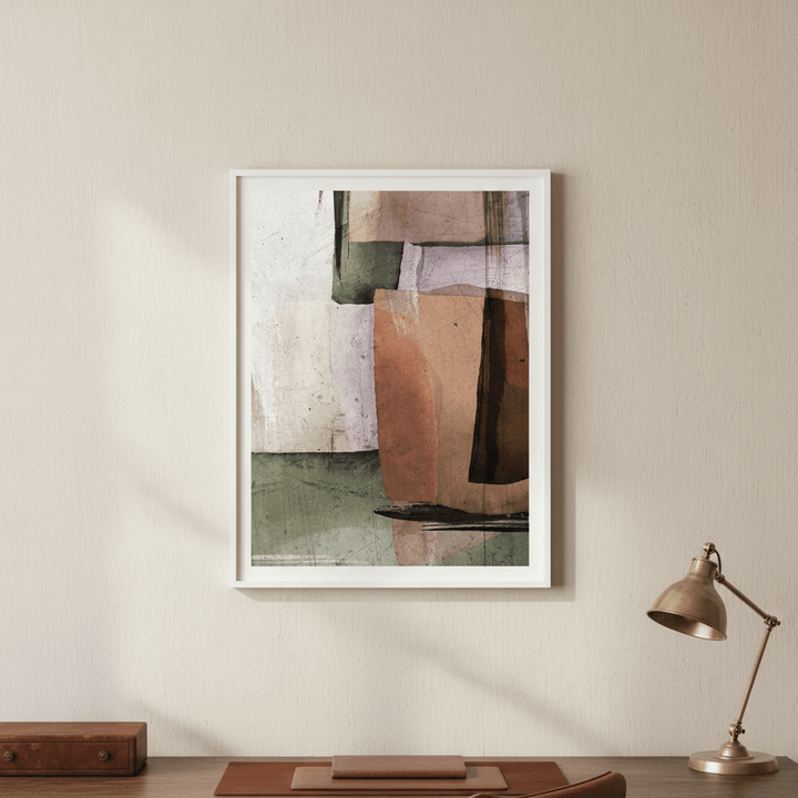 Square Abstract Warm by Deer Muskeeter wall - art - picture - poster