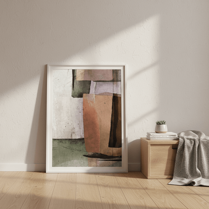 Square Abstract Warm by Deer Muskeeter wall - art - picture - poster