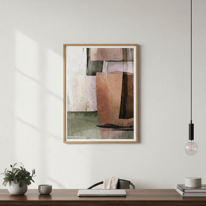 Square Abstract Warm by Deer Muskeeter wall - art - picture - poster