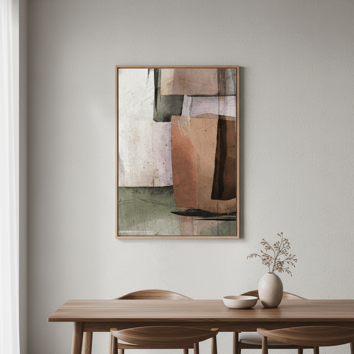 Square Abstract Warm by Deer Muskeeter wall - art - picture - poster