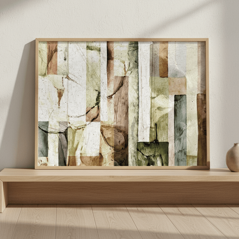 Square Floral Abstract by Deer Muskeeter wall - art - picture - poster