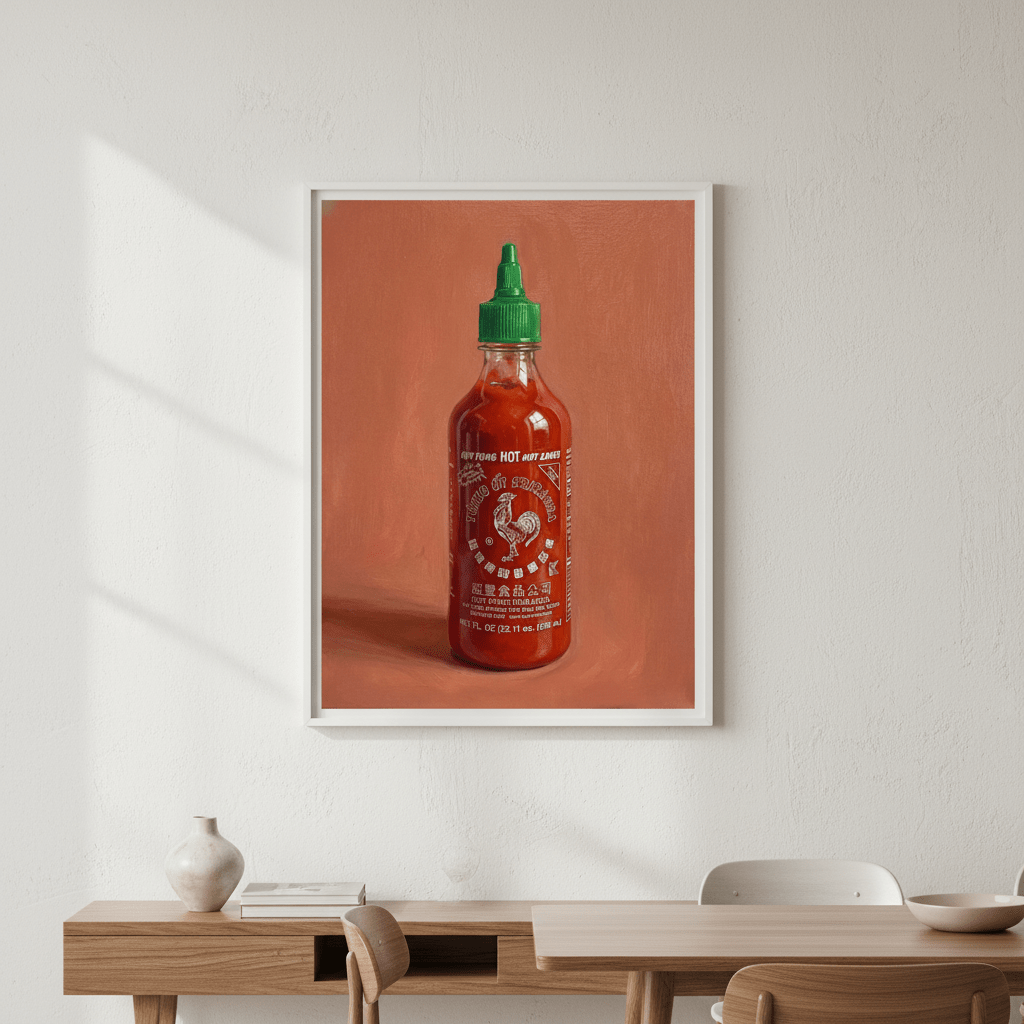 Sriarcha Hot Sauce Illustration Sketch wall - art - picture - poster