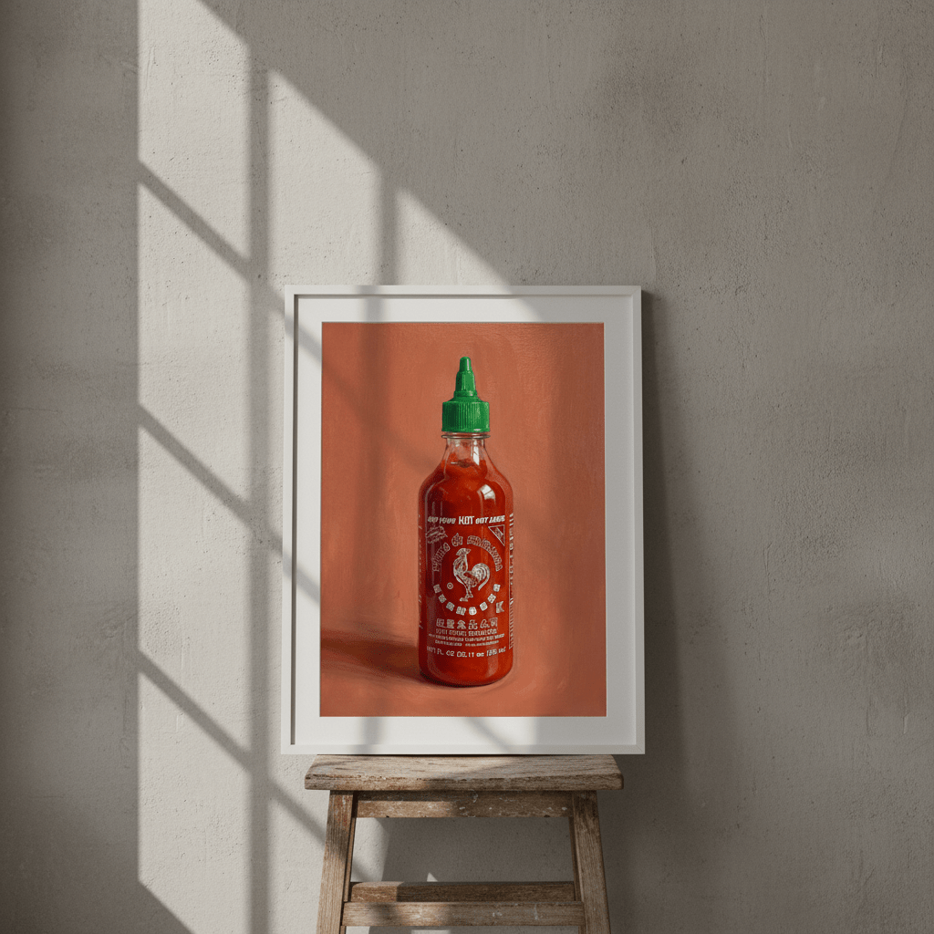 Sriarcha Hot Sauce Illustration Sketch wall - art - picture - poster