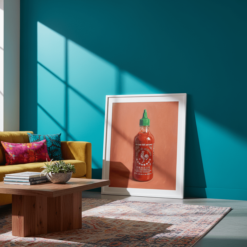 Sriarcha Hot Sauce Illustration Sketch wall - art - picture - poster
