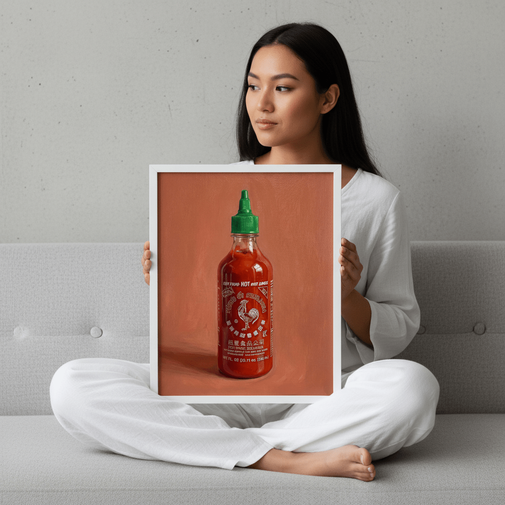 Sriarcha Hot Sauce Illustration Sketch wall - art - picture - poster