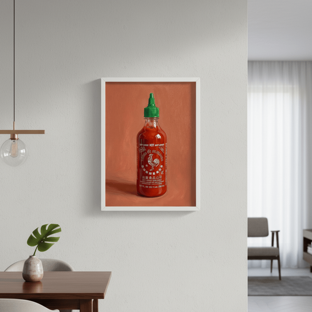 Sriarcha Hot Sauce Illustration Sketch wall - art - picture - poster