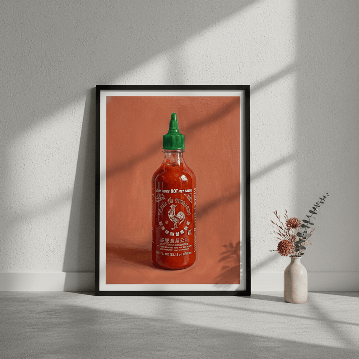 Sriarcha Hot Sauce Illustration Sketch wall - art - picture - poster