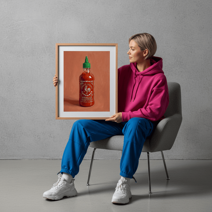 Sriarcha Hot Sauce Illustration Sketch wall - art - picture - poster