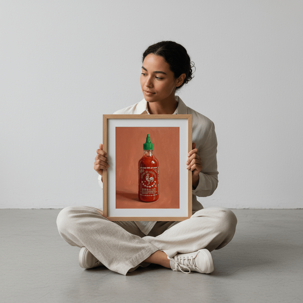 Sriarcha Hot Sauce Illustration Sketch wall - art - picture - poster