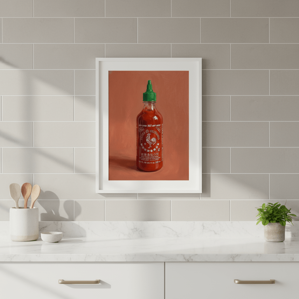 Sriarcha Hot Sauce Illustration Sketch wall - art - picture - poster
