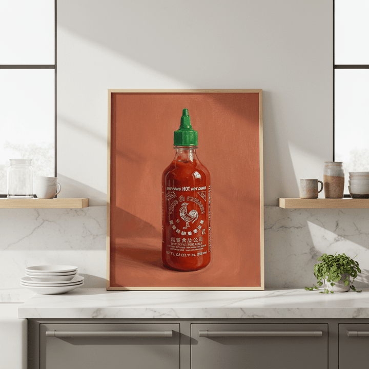 Sriarcha Hot Sauce Illustration Sketch wall - art - picture - poster