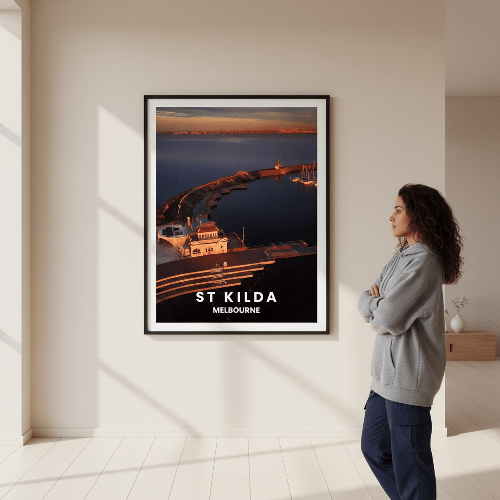 St Kilda Pier Travel Poster, Melbourne by L10 wall - art - picture - poster