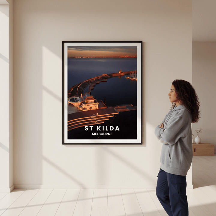 St Kilda Pier Travel Poster, Melbourne by L10 wall - art - picture - poster