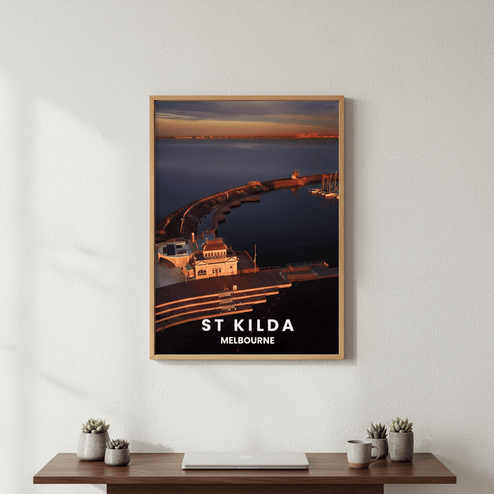 St Kilda Pier Travel Poster, Melbourne by L10 wall - art - picture - poster