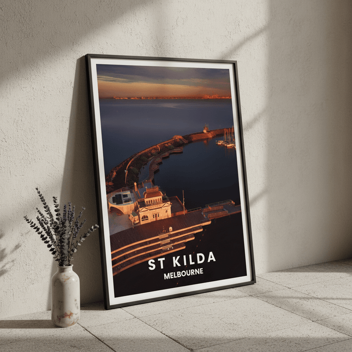 St Kilda Pier Travel Poster, Melbourne by L10 wall - art - picture - poster