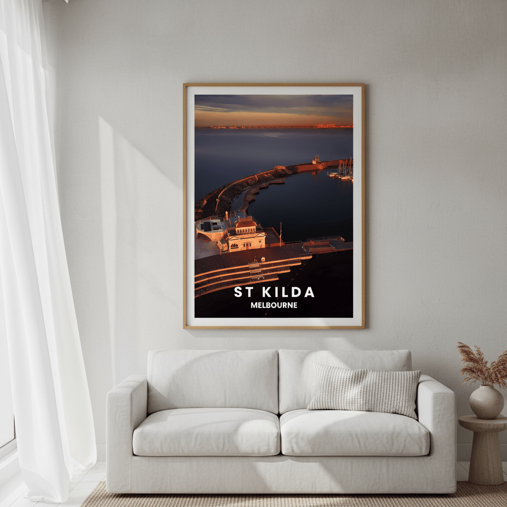 St Kilda Pier Travel Poster, Melbourne by L10 wall - art - picture - poster