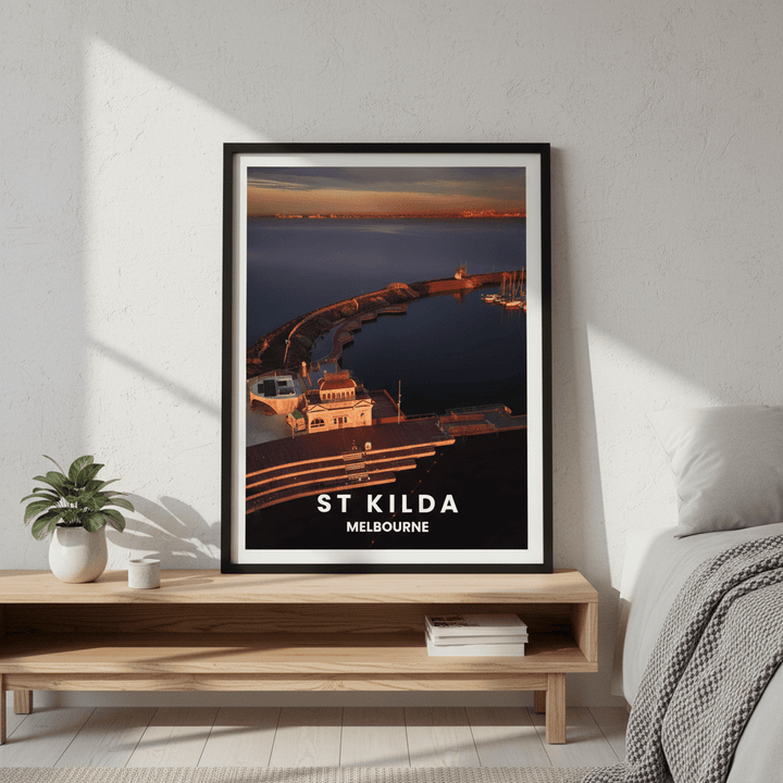 St Kilda Pier Travel Poster, Melbourne by L10 wall - art - picture - poster