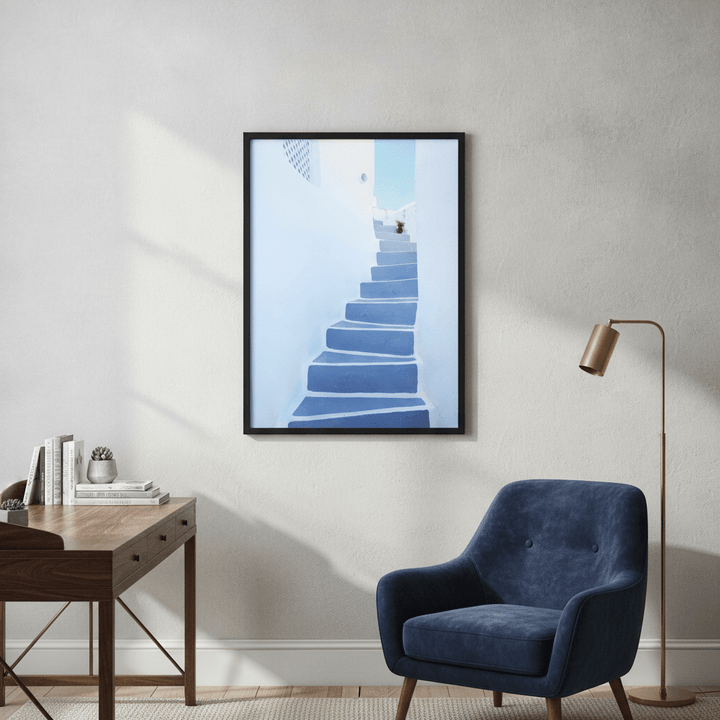 Stairway To Santorini wall-art-picture-poster