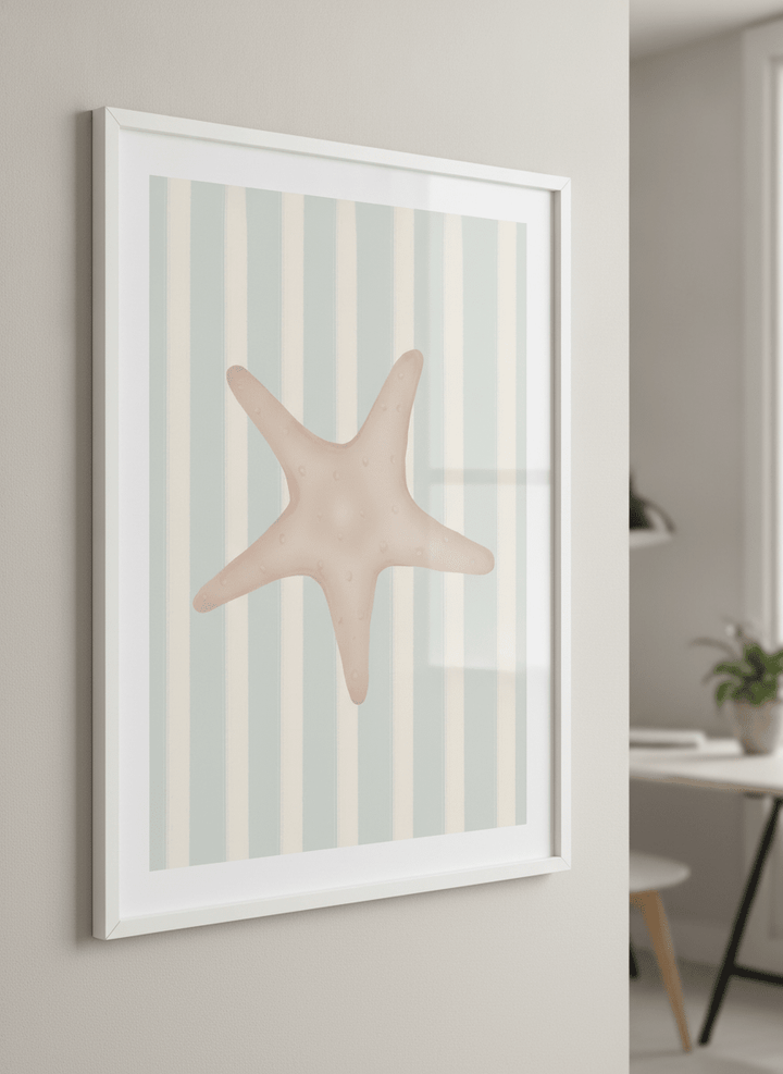 Contemporary wall art featured in a bright modern office workspace