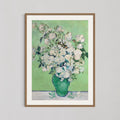 Still Life Vase with Pink Roses Wall Art By Vincent van Gogh