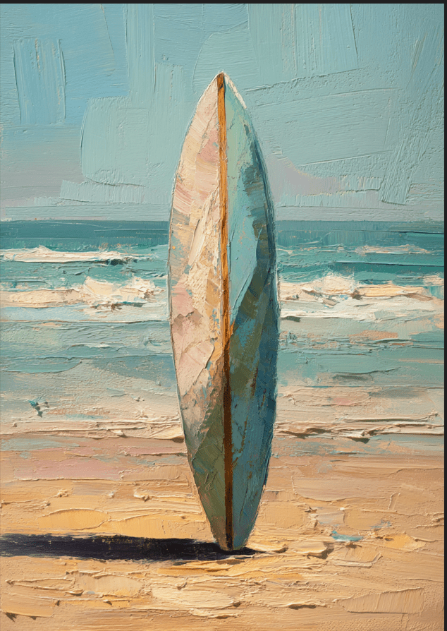 Still Wave Oil Painting Print,frame