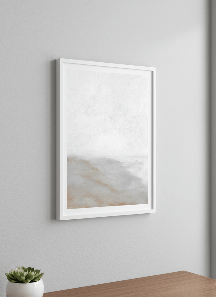 Contemporary wall art featured in a bright modern office workspace