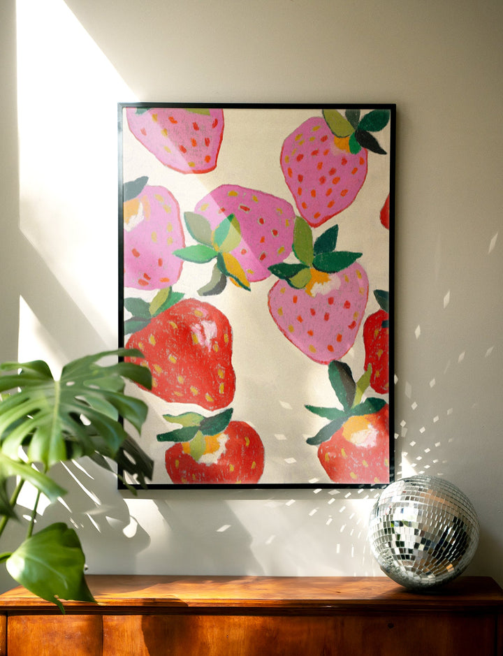 Strawberries on Cream by Julia Ockert wall - art - picture - poster