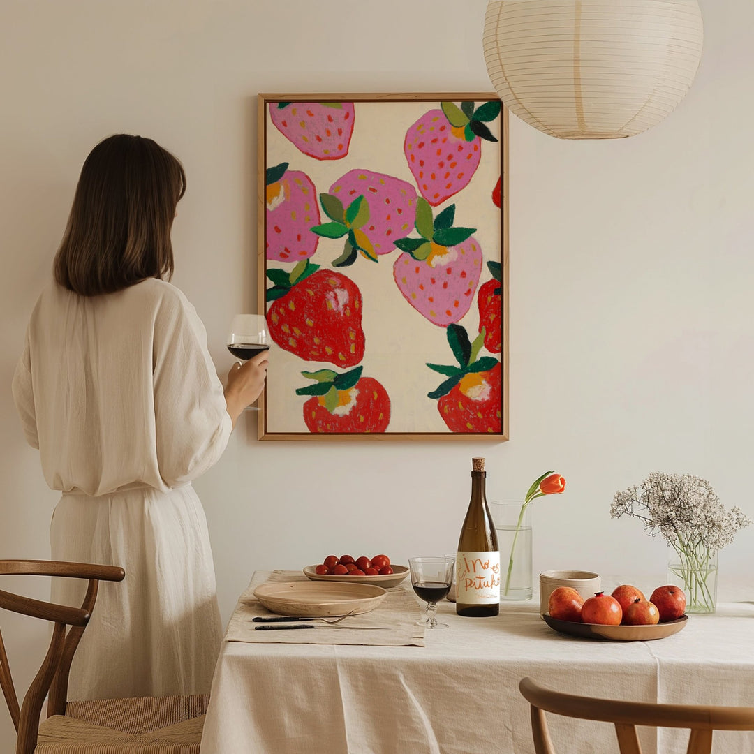 Strawberries on Cream by Julia Ockert wall - art - picture - poster
