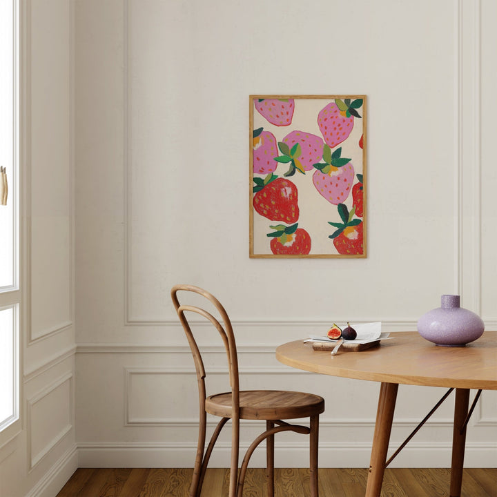 Strawberries on Cream by Julia Ockert wall - art - picture - poster