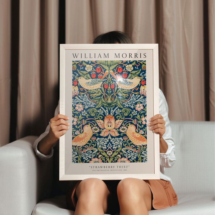 Strawberry Thief Pattern Wall Art by William Morris - Style My Wall