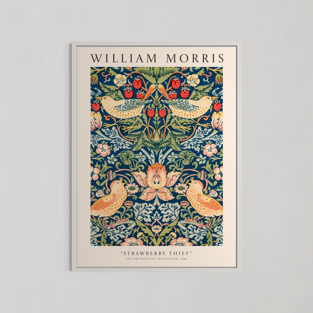 Strawberry Thief Pattern Wall Art by William Morris - Style My Wall