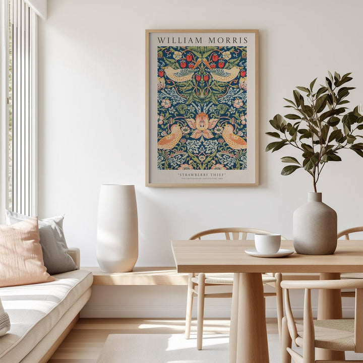 Strawberry Thief Pattern Wall Art by William Morris - Style My Wall