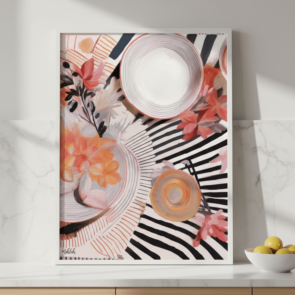 Stripe Breakfast by Inkheart Designs wall - art - picture - poster