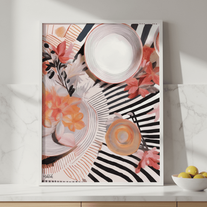 Stripe Breakfast by Inkheart Designs wall - art - picture - poster