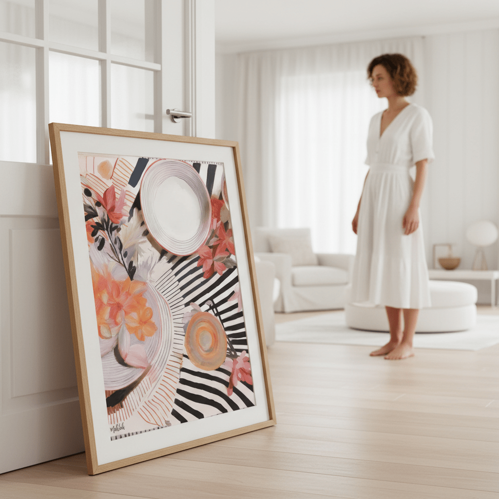 Stripe Breakfast by Inkheart Designs wall - art - picture - poster