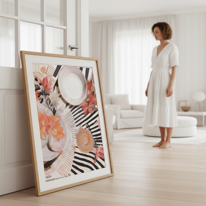 Stripe Breakfast by Inkheart Designs wall - art - picture - poster