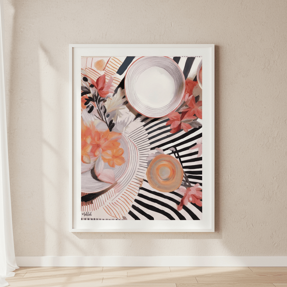 Stripe Breakfast by Inkheart Designs wall - art - picture - poster