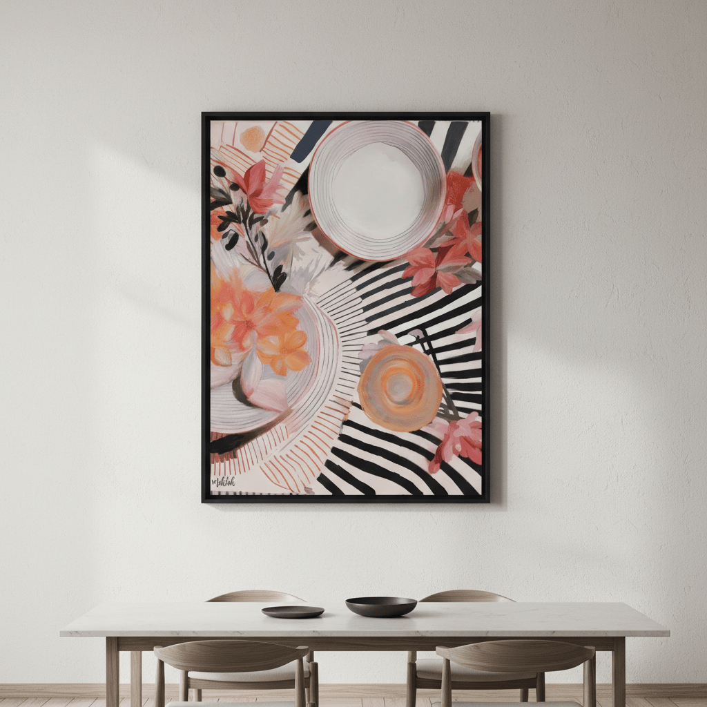 Stripe Breakfast by Inkheart Designs wall - art - picture - poster